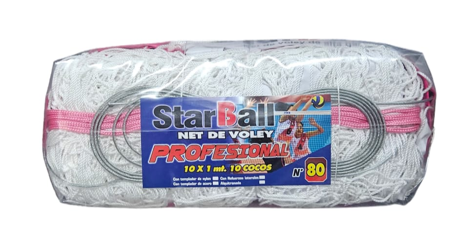 NET DE VOLEY PROFESIONAL #80 CABLE DE ACERO 