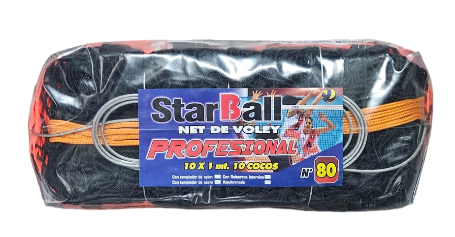 NET DE VOLEY PROFESIONAL #80 CABLE DE ACERO 